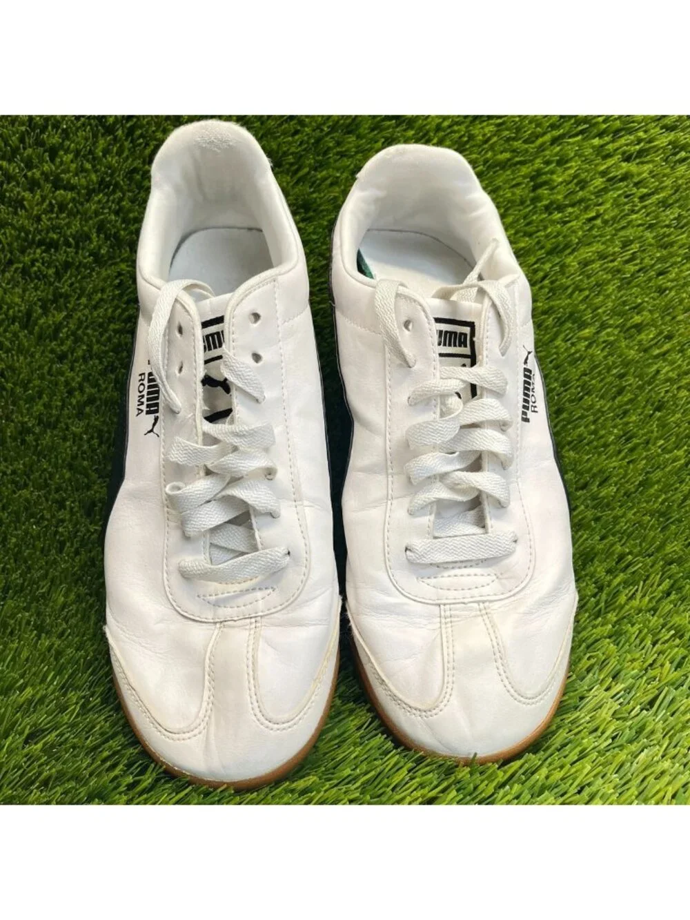 Puma Roma Basic Mens Size 10.5 White Black Athletic Lifestyle Shoes Sneakers